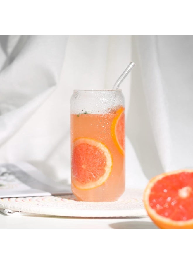 Happy Home Glass Cup with Lid and Straw 600ml  – Heat & Cold Resistant Borosilicate Glass, Leak-Proof Lid with Silicone Straw Cover, Transparent Elegant Tumbler for Smoothies, Coffee, Iced Drinks, Cocktails, Juice, Milk Tea, Home & Outdoor Use - Image 3